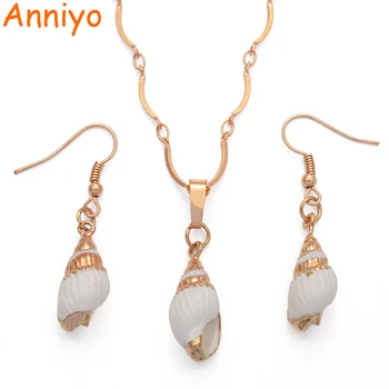 

Anniyo New Arrival Shell Pendant Necklaces/Earrings PNG Papua New Guinea Shellfish Islands Jewelry sets #114806