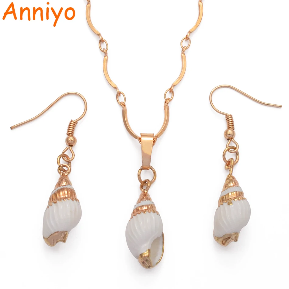 Anniyo Новое прибытие ракушка кулон ожерелья/серьги PNG Папуа Новая морская Медузы