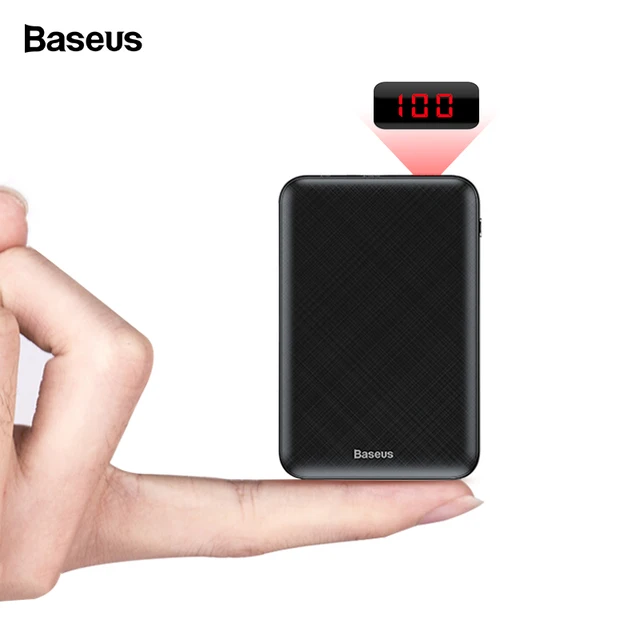 Baseus 10000 mAh mi ni power Bank портативное зарядное устройство типа C PD 10000 mAh power bank для iPhone Xiaomi mi 9 внешний аккумулятор Poverbank