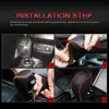 2x Cow Leather Gear Shift Knob Cover Case Hand Brake Cover Grips for Hyundai Creta ix25 2017 2018 2019 MT AT Decorative Styling 6