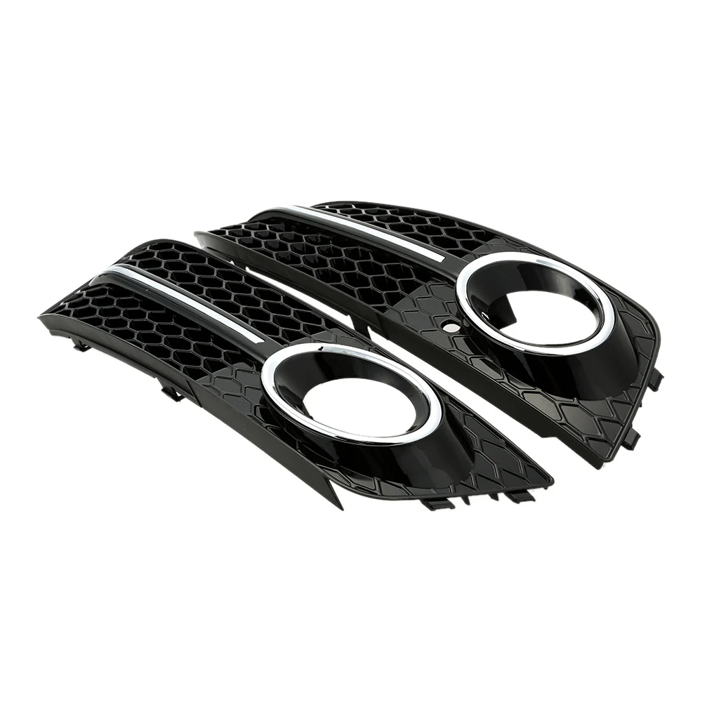 

2016 One Pair Black Front Car Grilles for Audi A4/B8 2008-2011 Car Fog Light Cover Grilles Replacement for Car