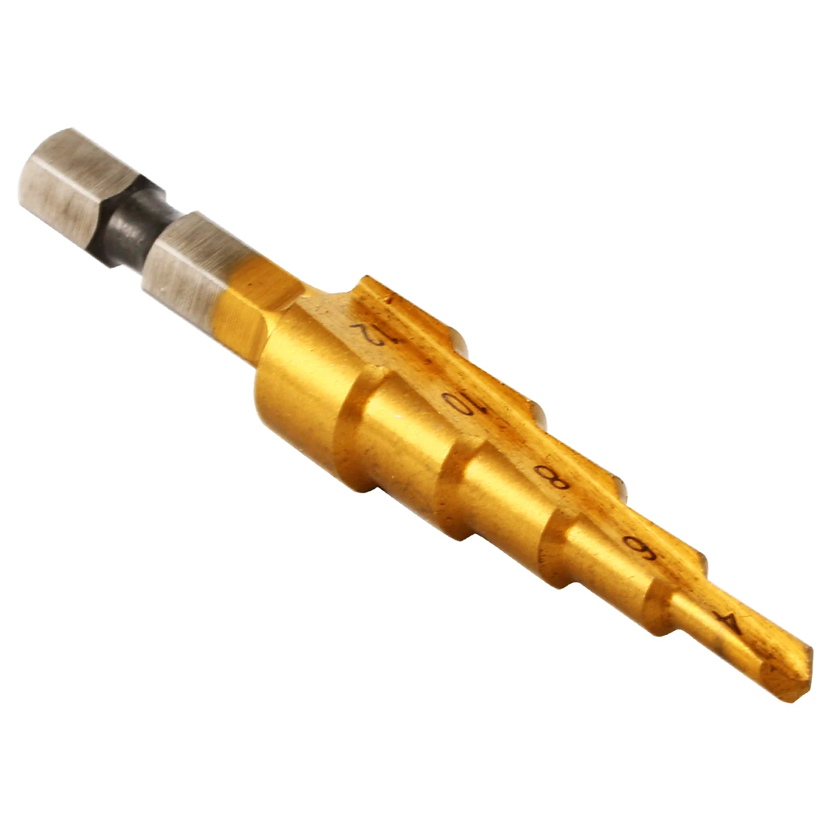 

Quick-change Hex Shank larger 4-12mm Titanium Coated Step Drill Bit Kit BI107+