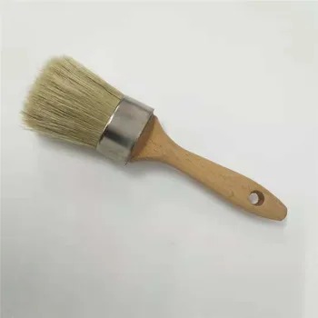 

2 Inch Oval Chalk and Wax Paint Brush for Furniture Painting Waxing and Stenciling For Dark Clear Soft Wax Chalked Paint Milk