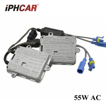 2 шт. 55 Вт AC балласт ксенона hid conversion kit Ксенон балласт ксеноновая лампа белого цвета 6000 К фар автомобиля Авто Лампа h1 h7 h8