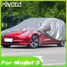 Hivotd для Tesla модель 3 Полное покрытие автомобиля открытый солнцезащитный крем Защита от тепла пылезащитный анти-УФ внешние аксессуары части,автотовары аксессуары для авто