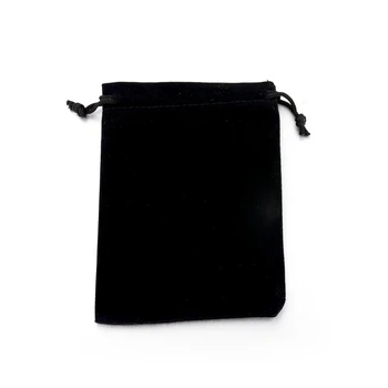 

Black Fabric Pounches For Necklace Bracelet Earrings Jewelry Velvet Packaging Bag SBG160001