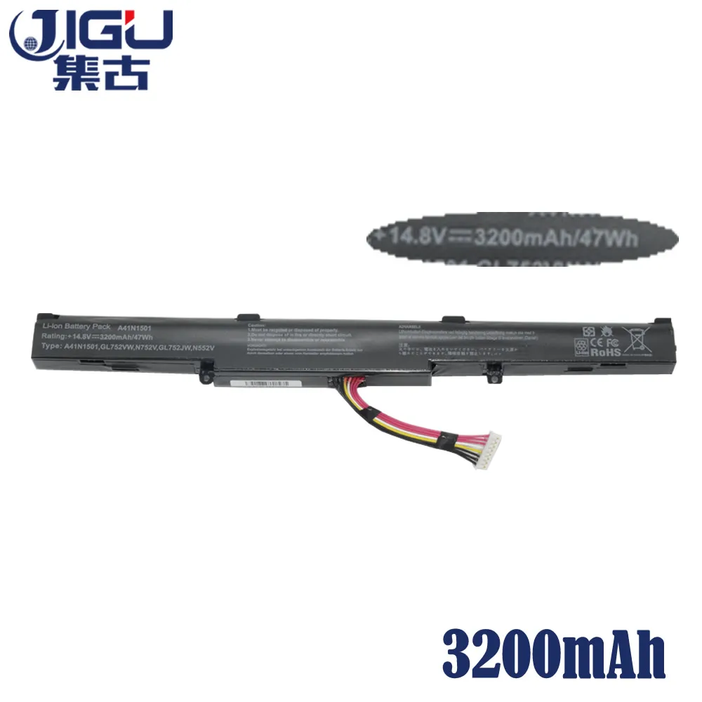 JIGU 4 ячейки 0B110 00360000 A41N1501 Аккумулятор для ноутбука ASUS G752VW GL752JW GL752VW серия N552V N752 VivoBook