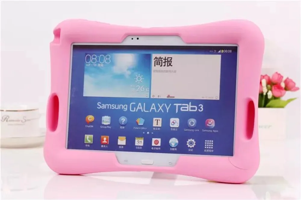 Чехол для samsung Galaxy Tab 4 10,1 T530 531 T535/Lenovo Tab 3 10,1 P5200 P5210 P5220, Мягкий силикон, резина, детский противоударный планшет чехол