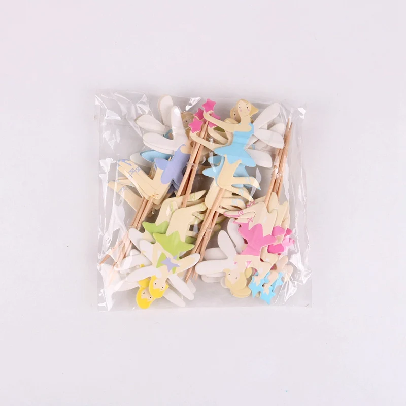 

24pcs/lot Butterfly fairy Cupcake Toppers Picks Birthday Party Decoration Kids Shower Boy Favors Cake Decorating