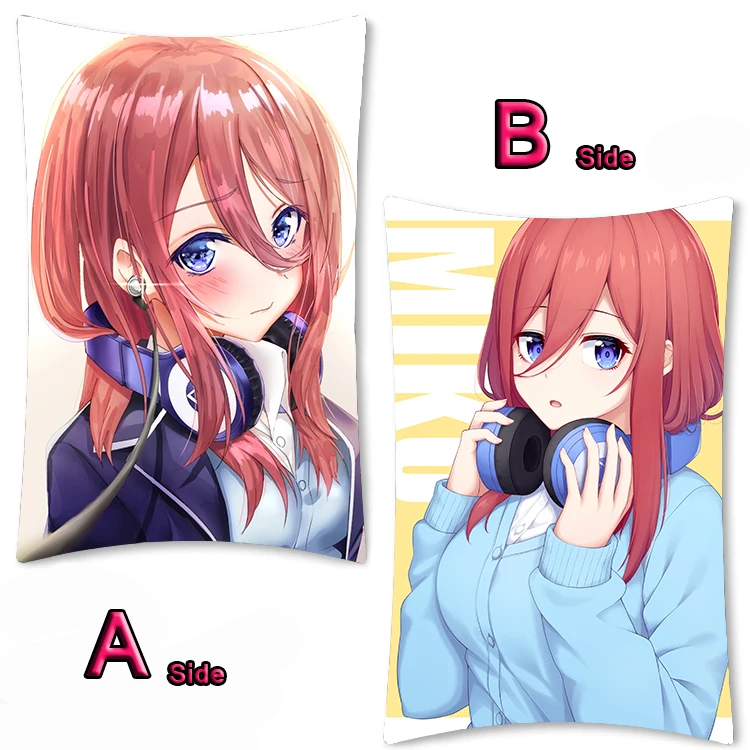 Аниме Go-Toubun no Hanayome Nakano Ichika Nino Miku Dakimakura обнимающий чехол для подушки для тела, наволочка для подушки, наволочка, 2WAY 35x55 см