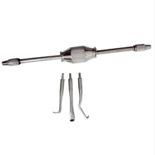 Acier inoxydable manuel dentaire couronne décapant 3 conseils presse bouton équipement de laboratoire dentaire outils dentaires matériel dentiste dentisterie
