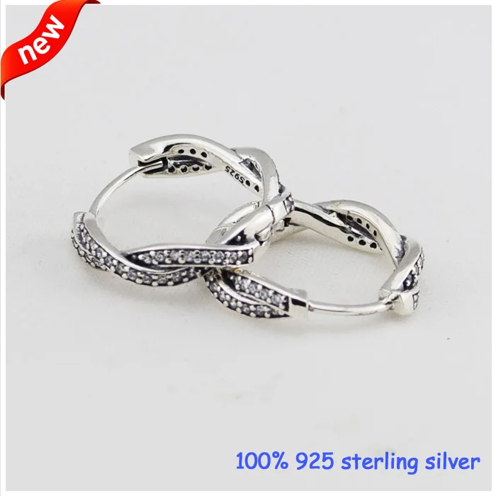 

Earrings For Women Earrings Sterling-Silver-Jewelry Twist of Fate Earrings With Clear cubic zirconia Silver 925 Earring