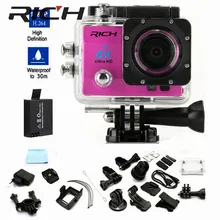 DHL 10 шт./лот действие Камера удаленного Ultra HD 4 К Wi-Fi 1080 P/60fps 2.0 ЖК-дисплей DV Спорт Камера go Водонепроницаемый для наружного Q3H ЕС Plug