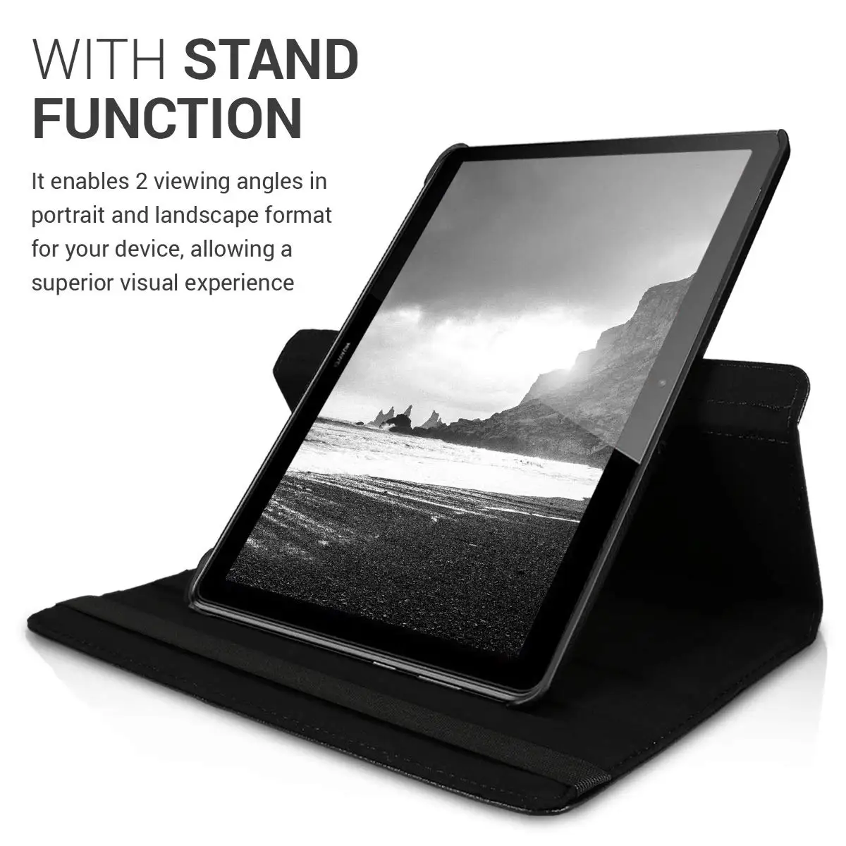 Чехол книжка для Huawei MediaPad T5 кожаный защитный чехол с подставкой и поворотом на 360