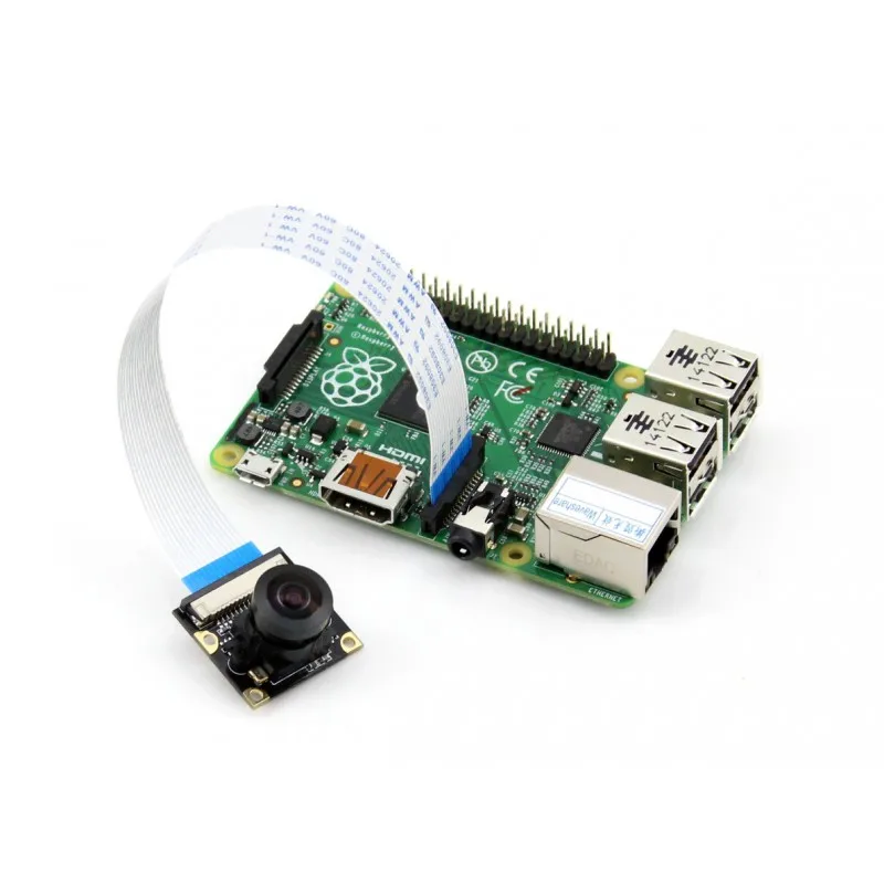 Waveshare Raspberry Pi Модуль камеры G Регулируемый фокусный объектив рыбий глаз 5 мегапикселей OV5647 сенсор поддерживает все Raspberry Pis