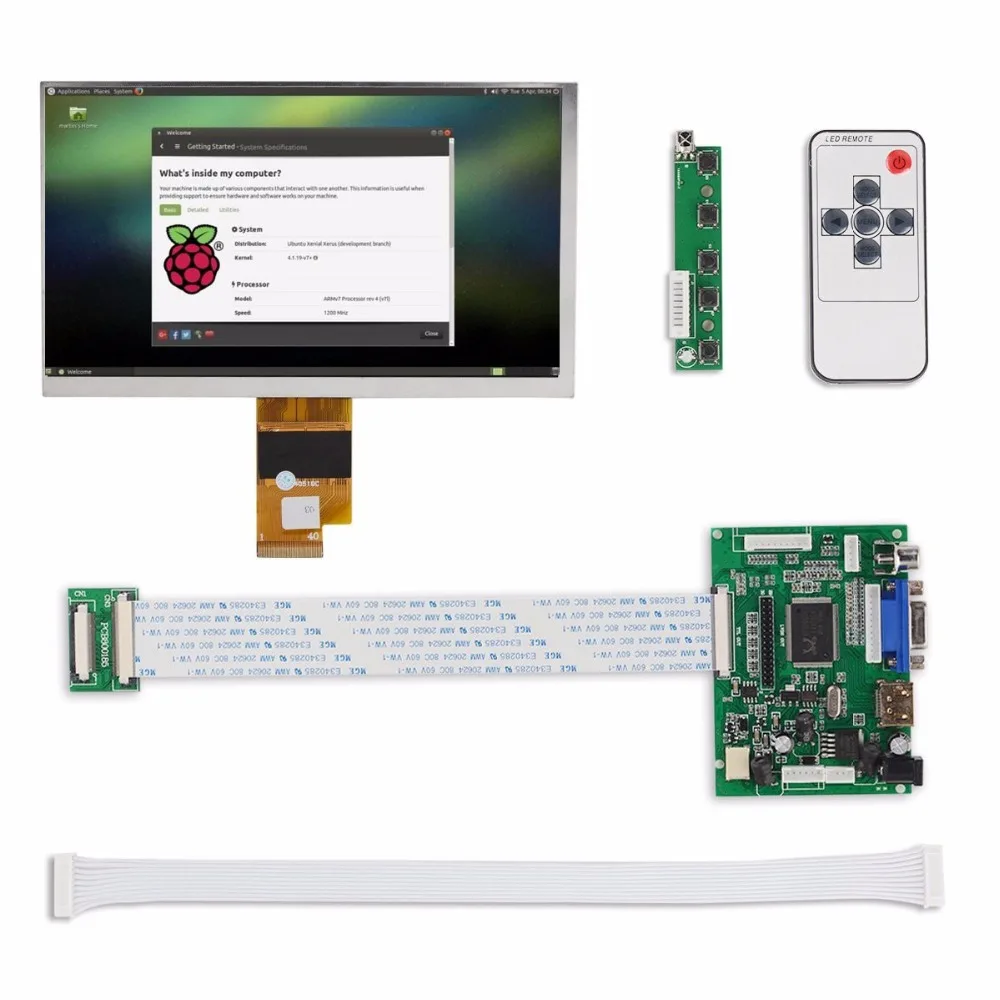 Accessory Bundles 7.0''Lattepanda Raspberry Pi Banana Pi LCD Display Screen TFT Monitor +Kit HDMI VGA Input Driver Board Accessory Bundles 7.0''Lattepanda Raspberry Pi Banana Pi LCD Display Screen TFT Monitor +Kit HDMI VGA Input Driver Board