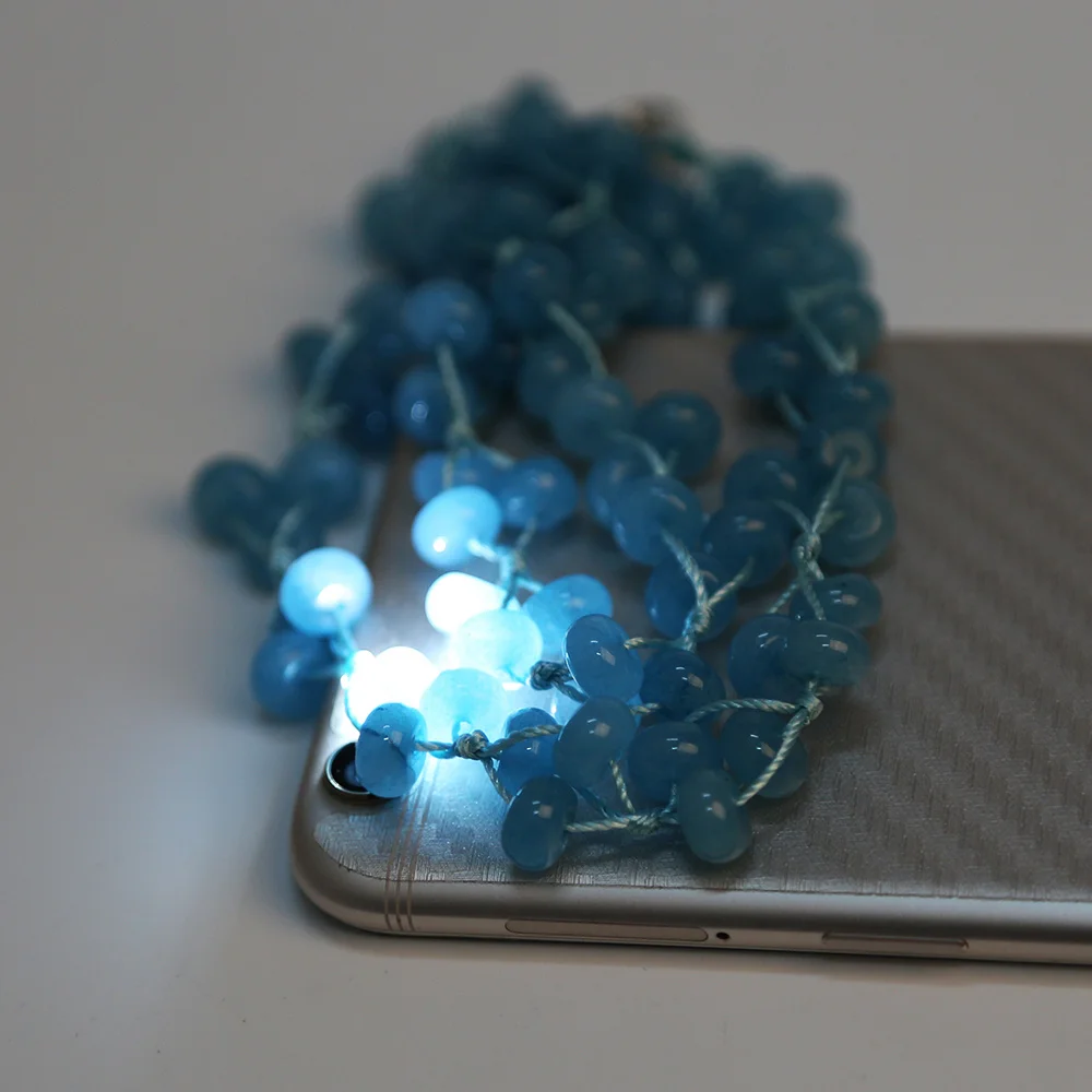 Yumten Aquamarine плетеное ожерелье из натурального камня с кристаллами Женские