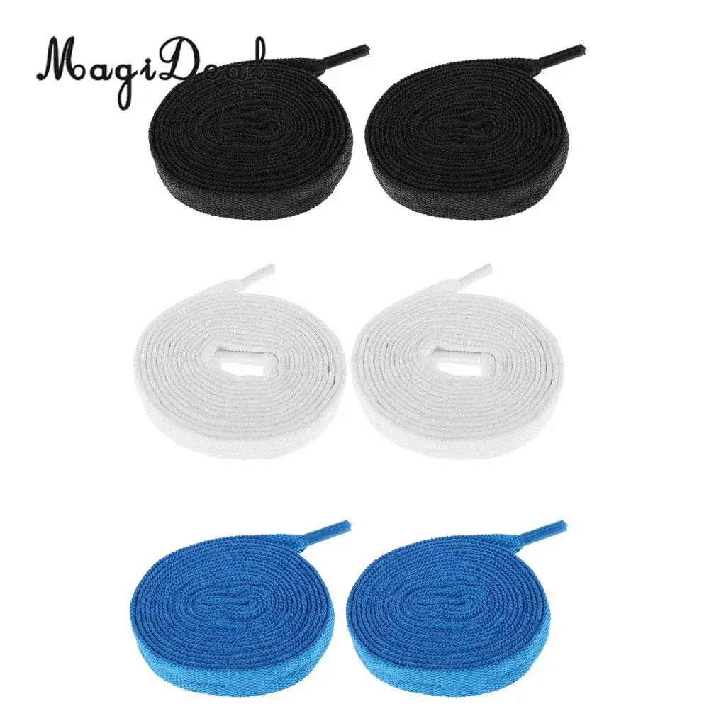 Black Blue White 3 пары роликовых коньков Inline обувь для роликов шнурки - Цвет: Black Blue White