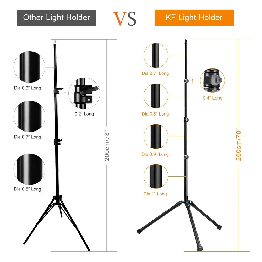 K& F концепция 78,7" алюминиевая фотография/Видео штатив светильник стойка для Relfectors софтбоксы светильник s зонтики фоны