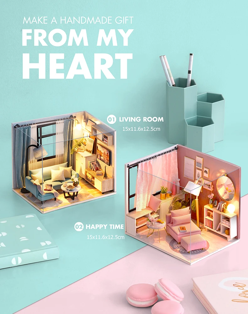 Кукольный домик Cutebee миниатюрная мебель кукольный домик DIY Миниатюрные домики игрушки для детей DIY кукольный домик подарок на день рождения H18-4