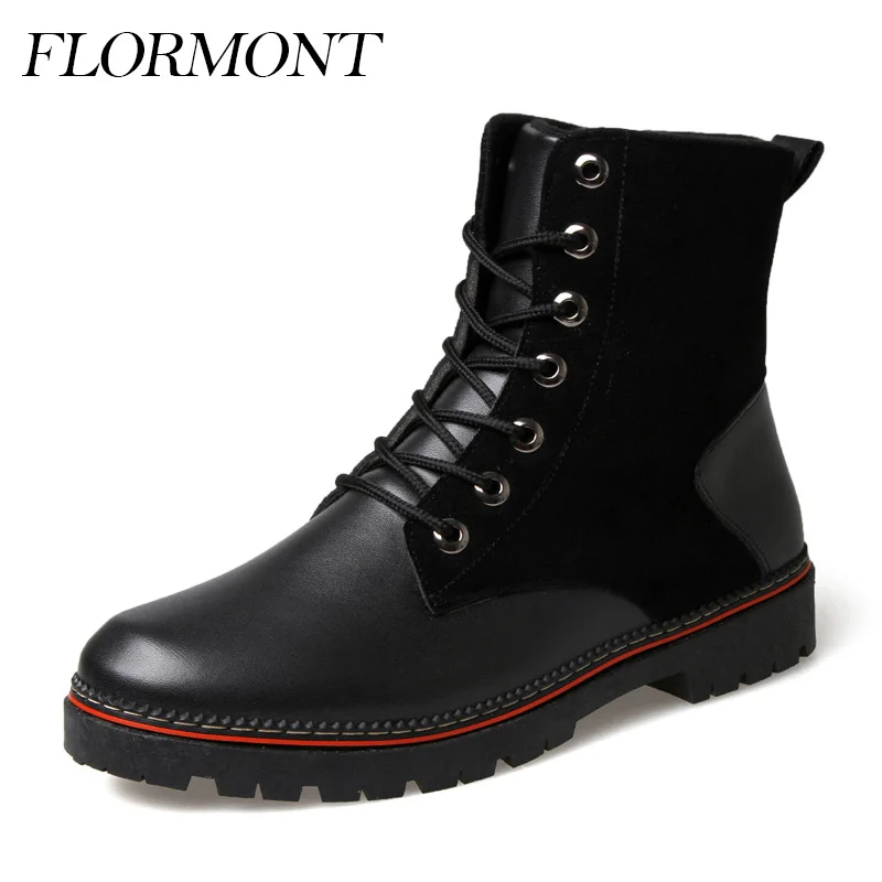 Spring Men Boots Genuine Leather Waterproof Ankle Martin Fashion Boots Male Outdoor Snow Shoes Men Military