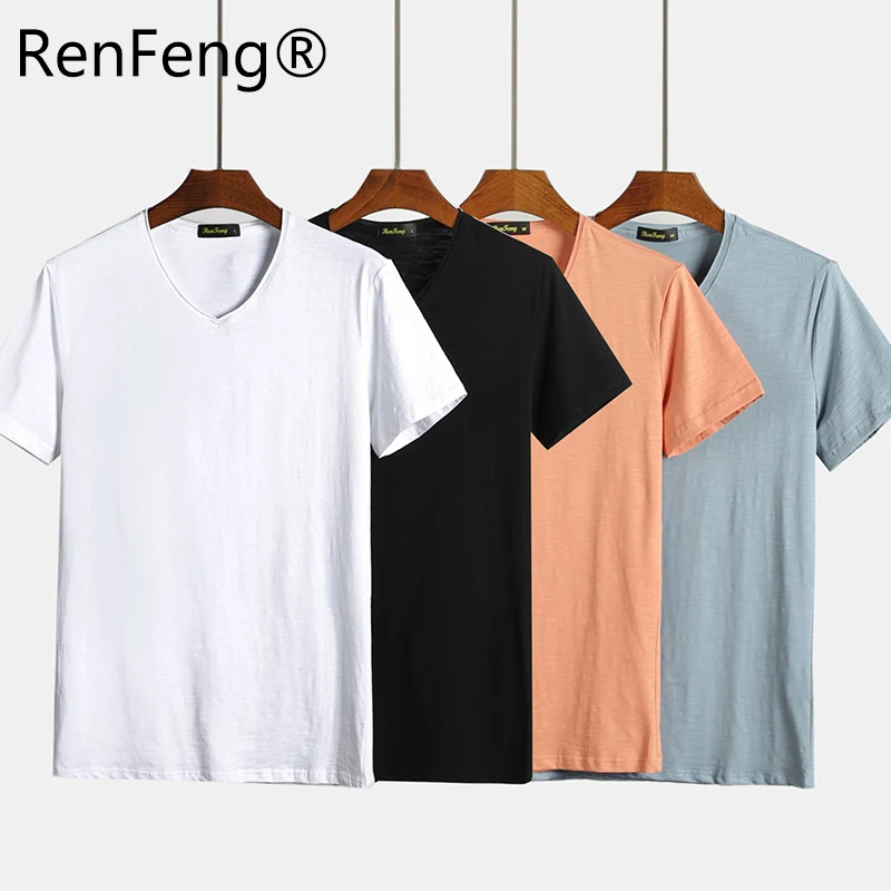 2018 Summer New Casual Quick Dry Shirts Men Breathable Pure Bamboo Fiber Fashion Three Quarter Slim Fit T-shirts Brand Clothing (1) 