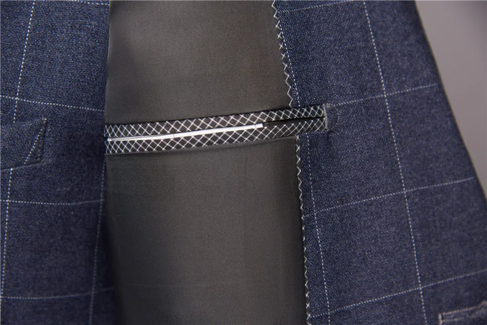 Мужские костюмы с отворотом, клетчатая одежда для жениха, смокинги друзей жениха, 3 предмета(куртка+ брюки+ жилет), официальный деловой костюм для мужчин на заказ