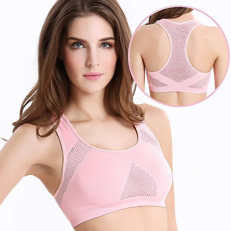 

[5Colour/3size] Professional Absorb Sweat Tops Bra , Women Seamless Padded Vest Active bra DropShip