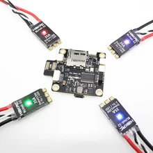 F4 Flight Controller OSD Integrated PDB 4 PcsBLHeli_32 Bit 35A 2-5 S ESC Built-in LED for FPV Quadcopter RC eachine stack x f4 flytower f4 flight controller built in vtx osd 1080p dvr 4 in 1 35a dshot600 esc for multirotor parts