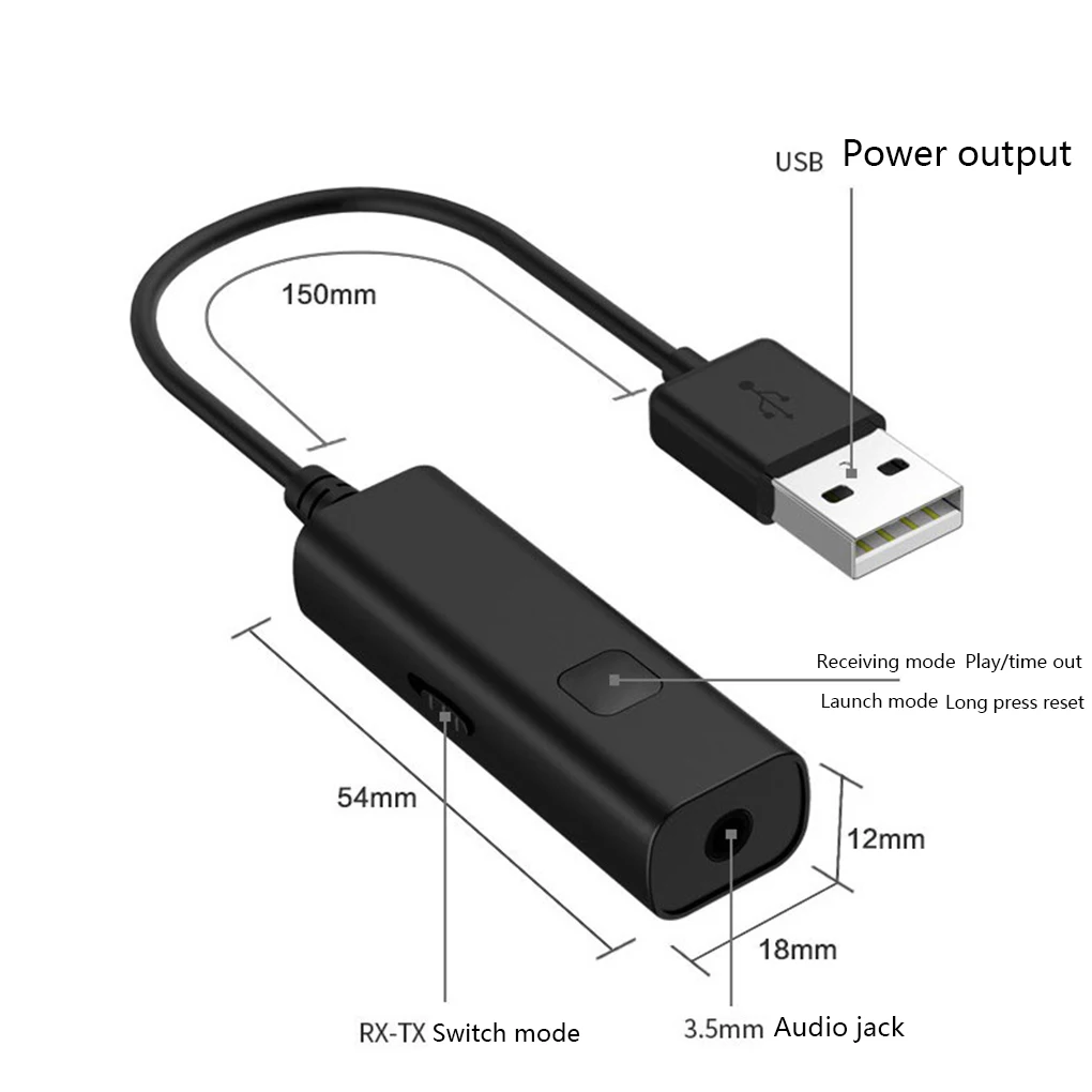 2 в 1 портативный USB разъем Bluetooth приемопередатчик сигнала Bluetooth 4,2 аудио адаптер конвертер