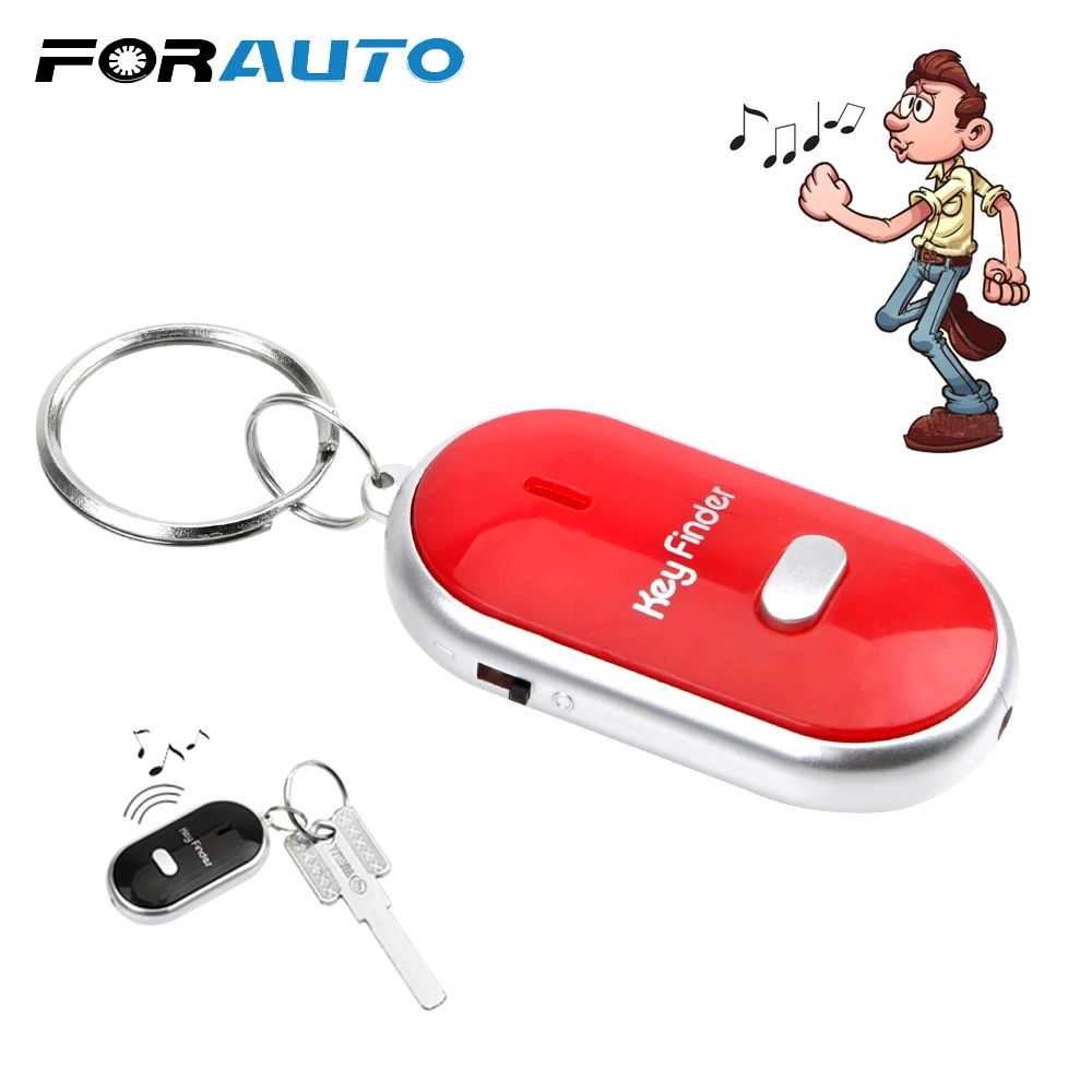 

Car Keyring Key Locator LED Whistle Key Finder Key Rings Keychain Flashing Anti-lost Alarm Interior Accessories Car Styling