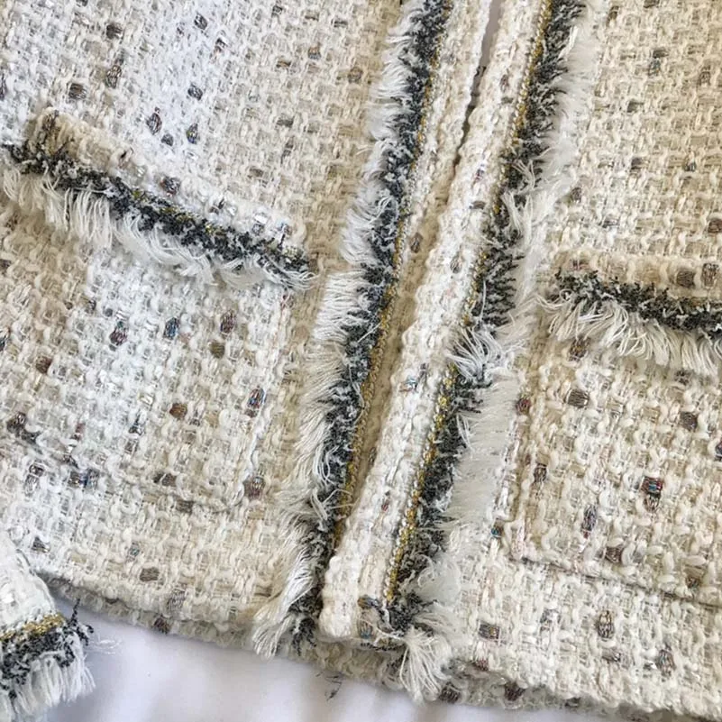 NiceMix autumn coat Tweed Jacket high quality Custom Autumn / Winter Women jacket Coat long-sleeved Ladies Woolen Jackets