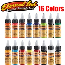 16 шт. тела Краски ing Комплект Перманентный макияж красящий пигмент бровей подводка для глаз Tattoo Краски тела чернила для макияжа инструменты для макияжа