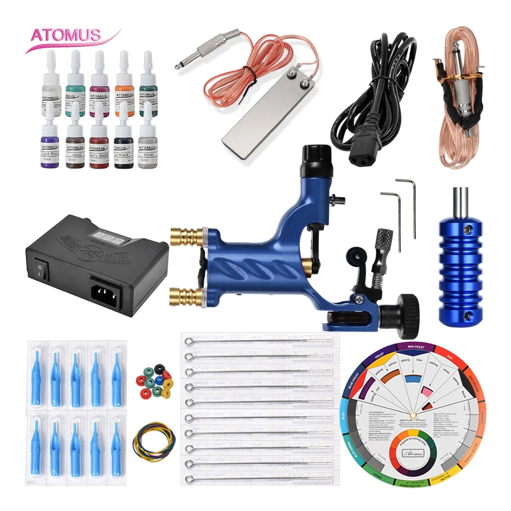 

Tattoo Machines Rotary Complete Rotary Tattoo Kit Body Equipment Accessories Machines Pen Professional Supply Liner And Shader