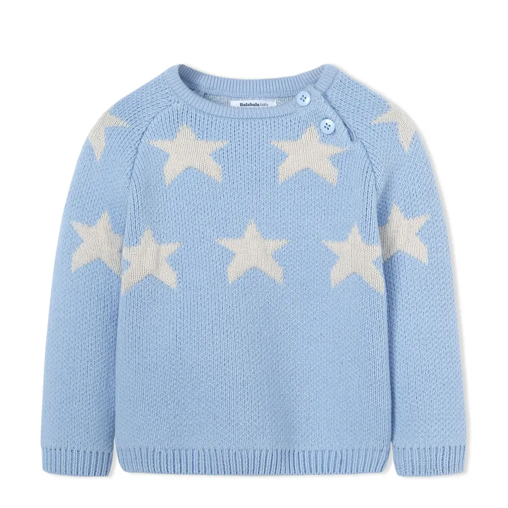 Balabala/свитер для новорожденных девочек; сезон осень-зима; Детский свитер; хлопковый свитер для маленьких девочек; Повседневный модный свитер для малышей; Jac - Цвет: 01