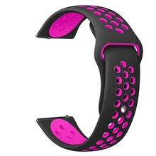 Двухцветный браслет для умных часов для huawei/samsung Galaxy gear s3 легкий Amazfit Bip Withings/силиконовый спортивный ремень