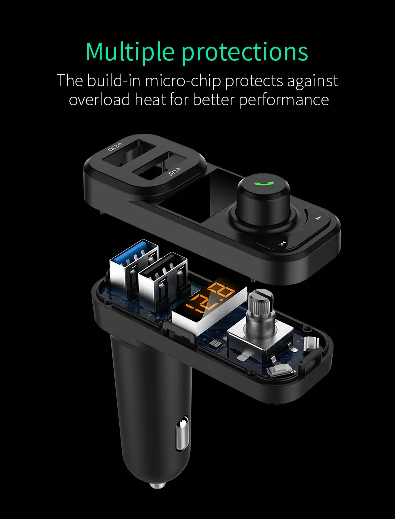 Bluetooth автомобильный комплект MP3-плеер fm-передатчик беспроводной радио адаптер USB зарядное устройство аксессуары de coche новая горячая распродажа дропшиппинг# N