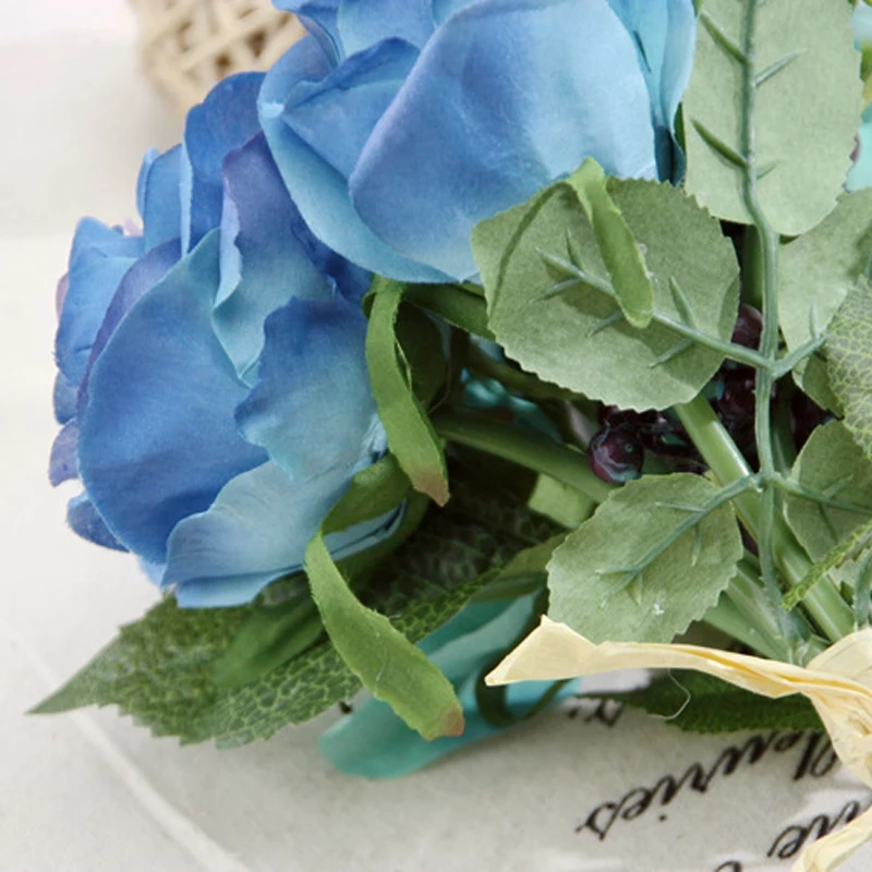 Высококачественные весенние искусственные синие цвета 8 шт. Цветочная