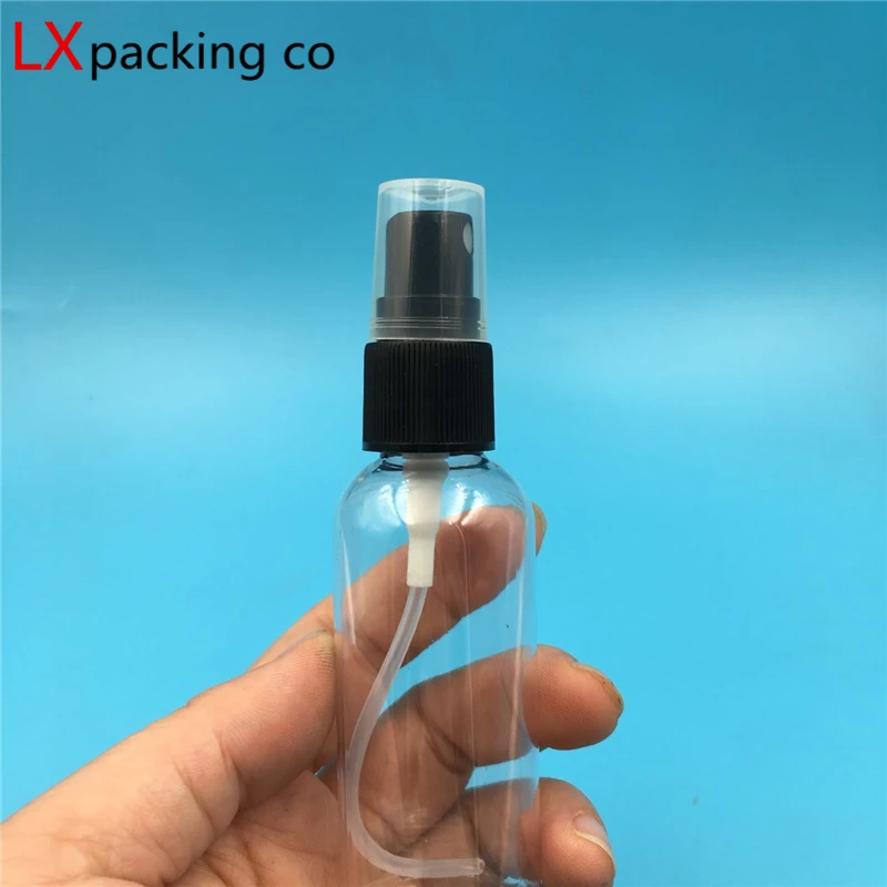 Free Shipping 10ml 15ml 20ml 30ml 40ml 50ml 60ml Clear Lucency Spary Bottles Black sprayer Perfume T Empty packinh bottles 