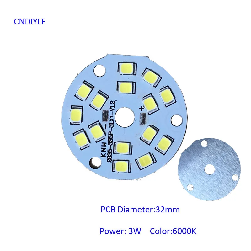

9V 300ma DIY 2835 SMD 3W LED Lamp Bulb Aluminium PCB Board 90lm per watt white 4000K cold white 6000K Fast delivery