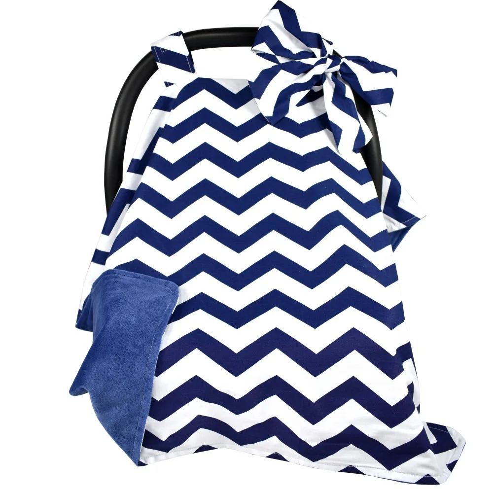 

Fashion Carseat Canopy Cover Navy Nursing Cover Breathable Baby Car Cotton Bow Infant Car Seat Canopy Nursing Cover for Moms