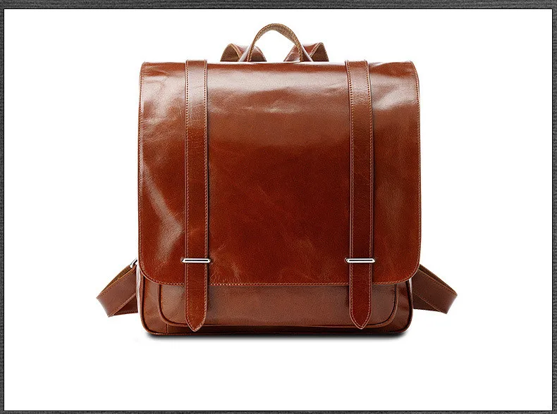 oil wax cow leather men backpack  (10)