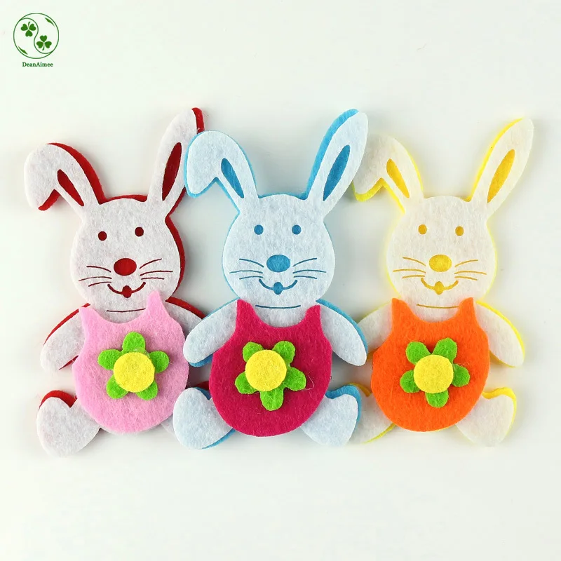 

Felt Craft Non-woven Cartoon Big Rabbit Appliques DIY Felt Patches for Handmade Sewing Quiet Book Accessories 3Pcs/Lot