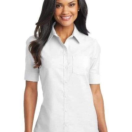 Port Authority L659 Ladies Short Sleeve SuperPro Oxford Shirt White - 2XL (1)