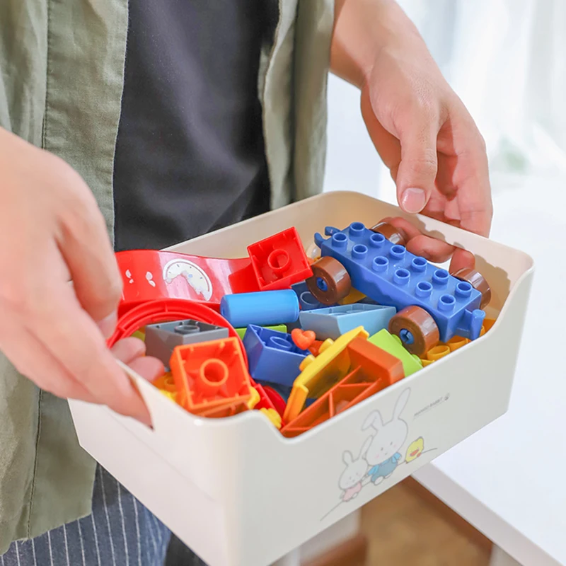 Mango Rabbit Cartoon Cosmetic Storage Box Desktop Fruit Vegetable Basket Toys Office Articles Organizer Sundries Container