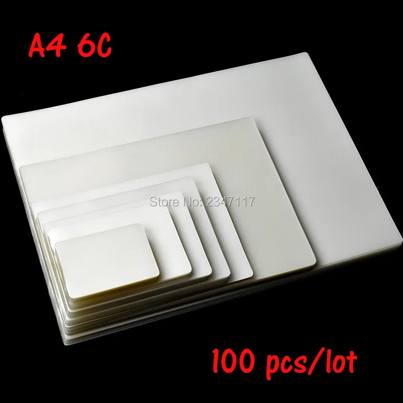 

Laminating Film 6C Apply to Photo Paper size A4 100 Sheets/Lot 220mmx306mm for One Sheet