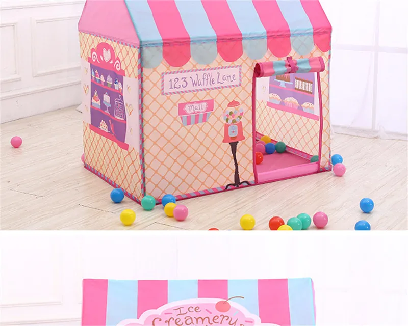 Палатка игрушечная розовая Портативный Складная Типи складной для дома и улицы красочный игровой Домашняя игра палатка Подарочные