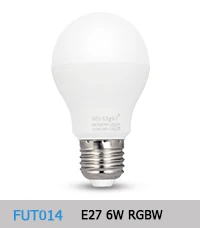 MiLight FUT105 E27 12 Вт RGB + CCT светодиодный лампы 110 V 220 V Беспроводной 2,4 г накаливания с регулируемой яркостью 2 в 1 умный светодиодный свет работы с