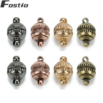 

Fostfo 5pcs/lot Magnetic Clasp Hooks Jewelry Clasps End Caps Necklace Bracelets Clasp Connectors for Jewelry Making Supplies