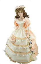 Cosette Spinning Music Box Home Collection Wedding Dress Porcelain Bridal Doll for Gifts or Decoration 20 Inches(About 50 CM)